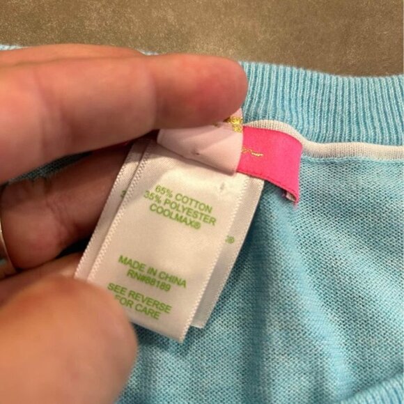 Light Blue Tassel Trim Women's Top - Picture 7 of 10